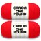 Caron One Pound Scarlet Yarn - 2 Pack of 454g/16oz - Acrylic - 4 Medium (Worsted) - 812 Yards - Knitting/Crochet